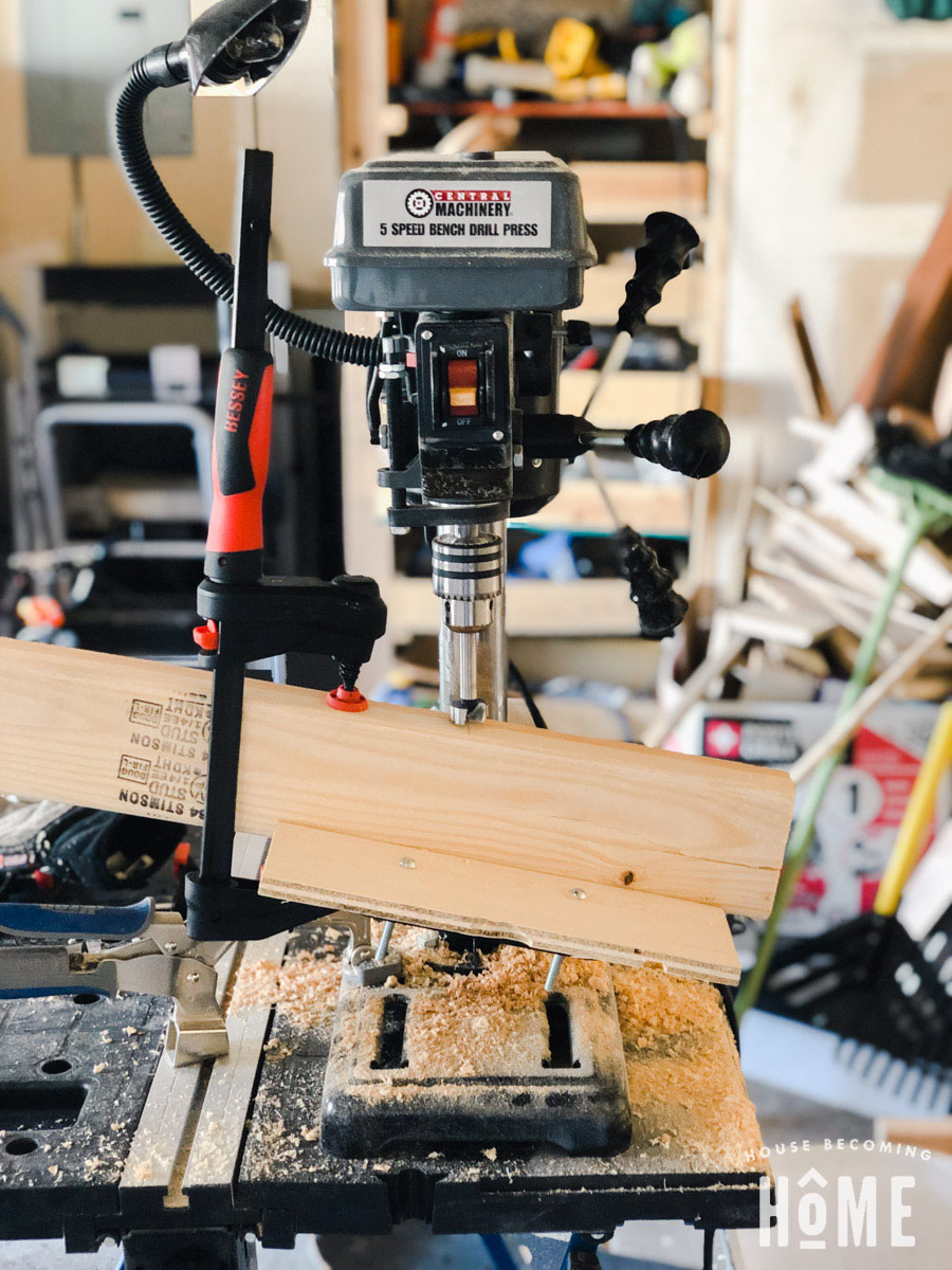 Using a Drill Press for DIY Lumber Rack