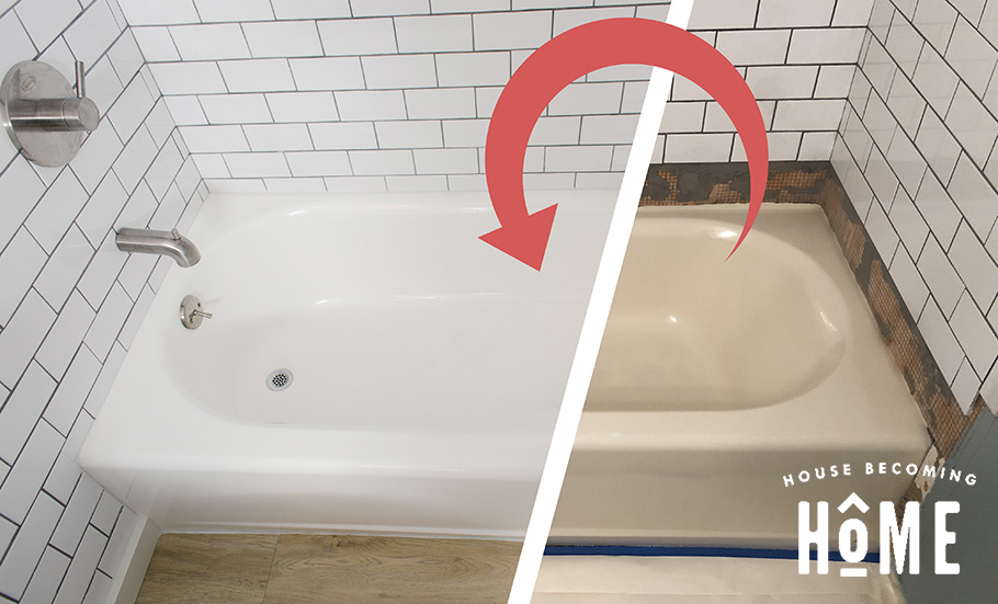 How To Paint A Bathtub Rustoleum Tub And Tile House Becoming Home