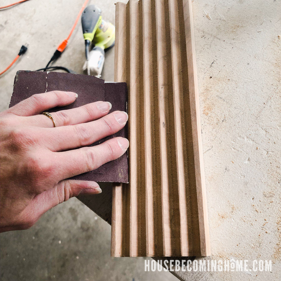 Sanding a Wood Soap Dish