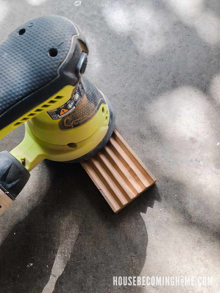 Sanding a Wood Soap Dish