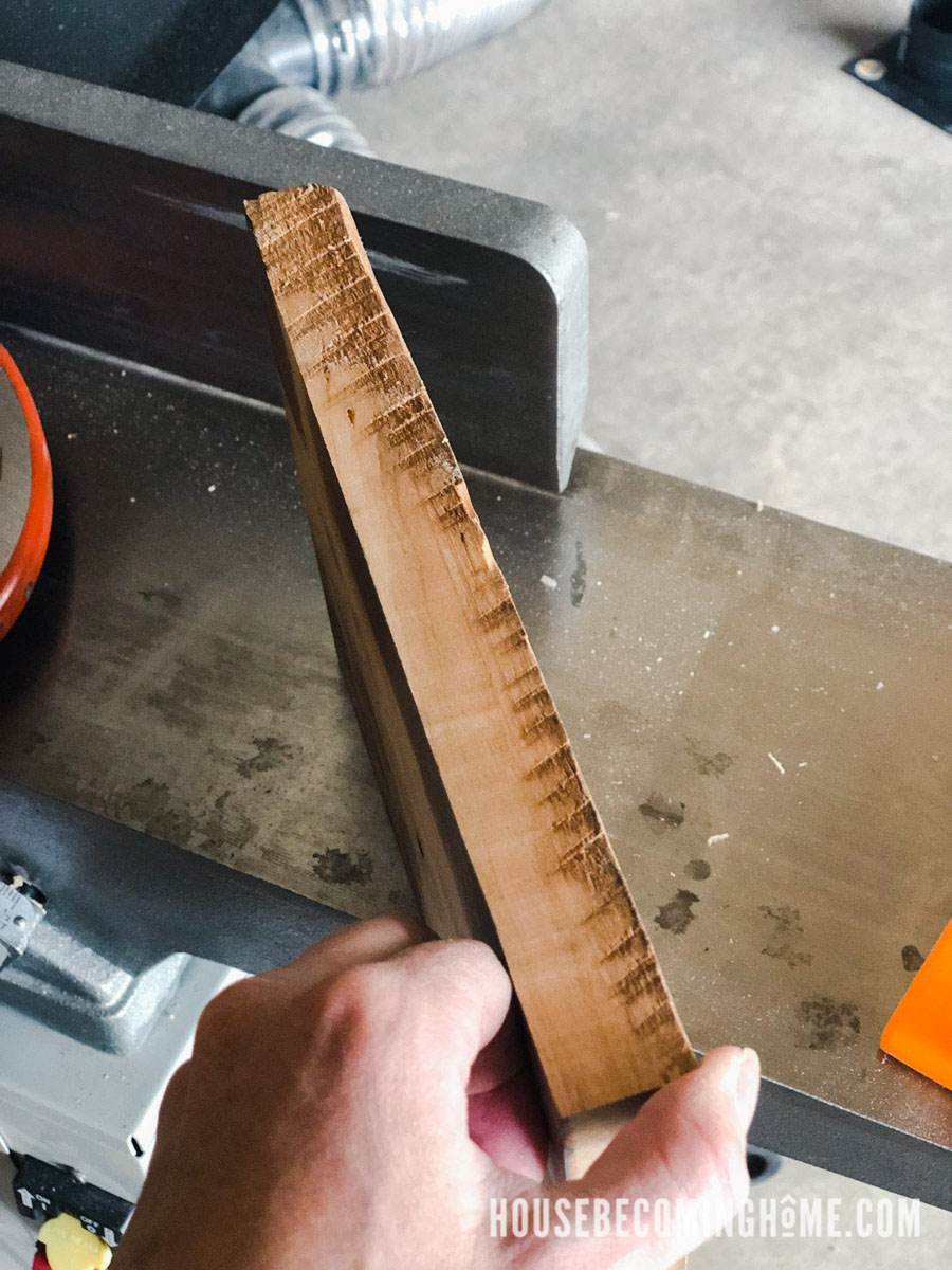 Jointing Rough Cherry Wood to make Wooden Soap Dish