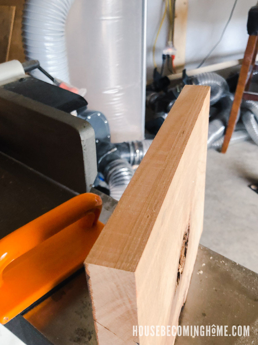 Jointing Rough Cherry Wood to make Wooden Soap Dish