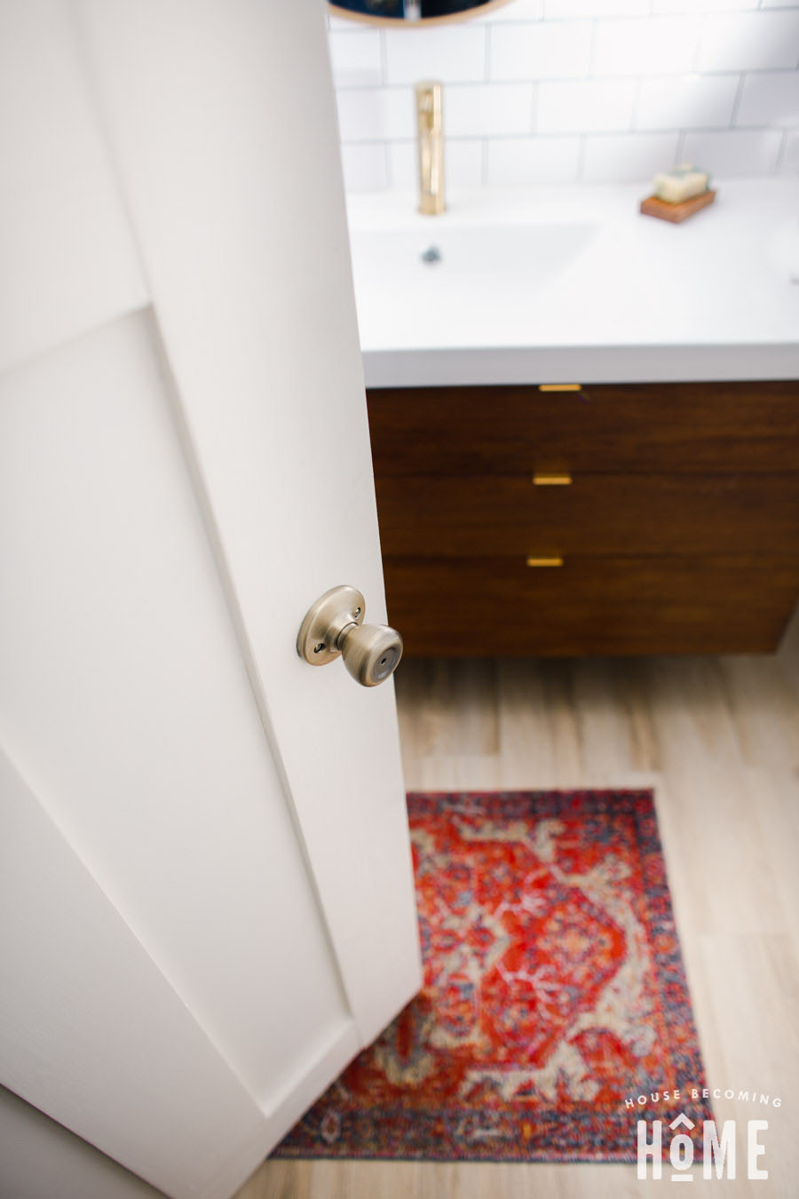 DIY Bathroom Door Shaker Style