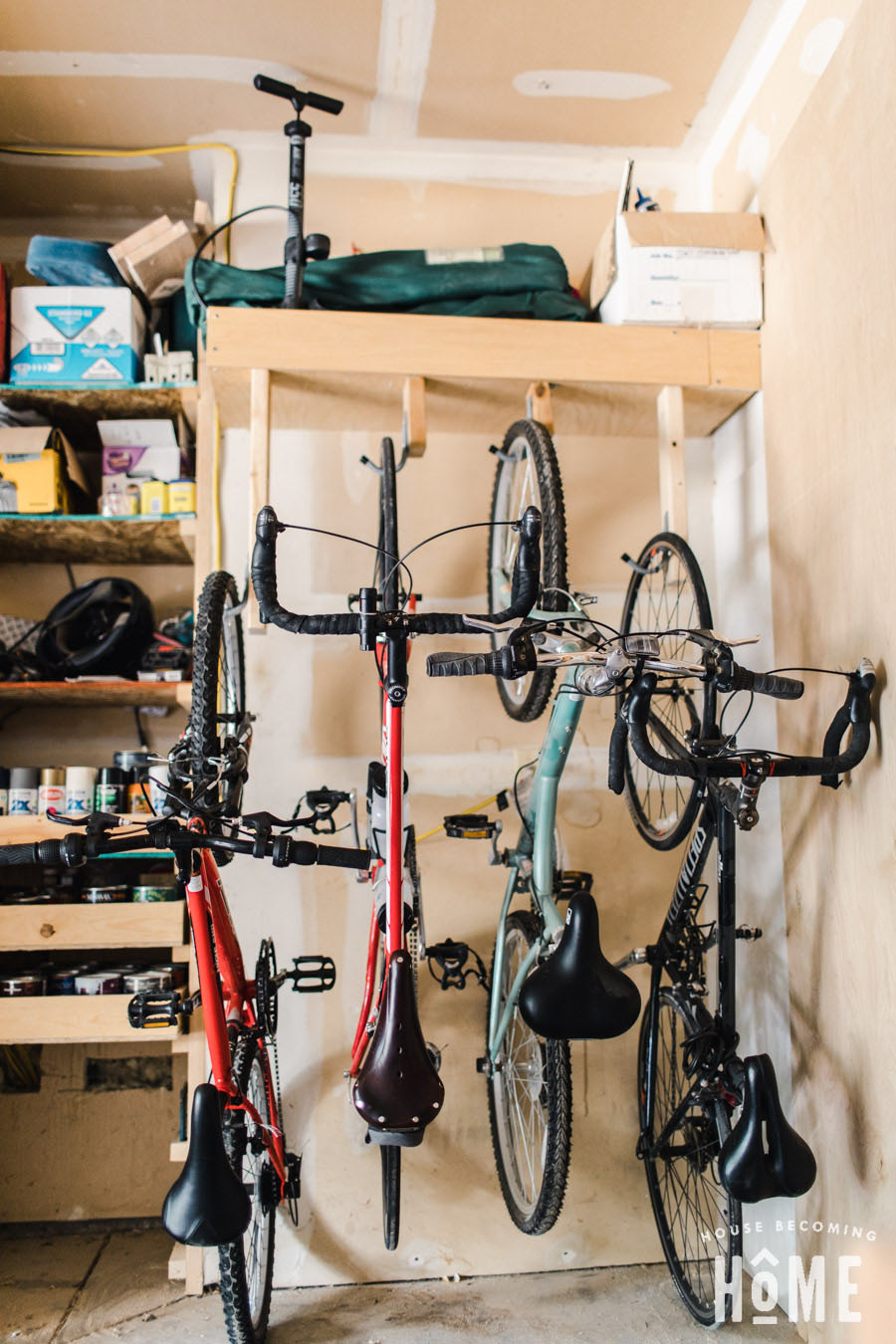 diy bicycle hanger