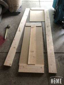 Cut Panels for DIY Door
