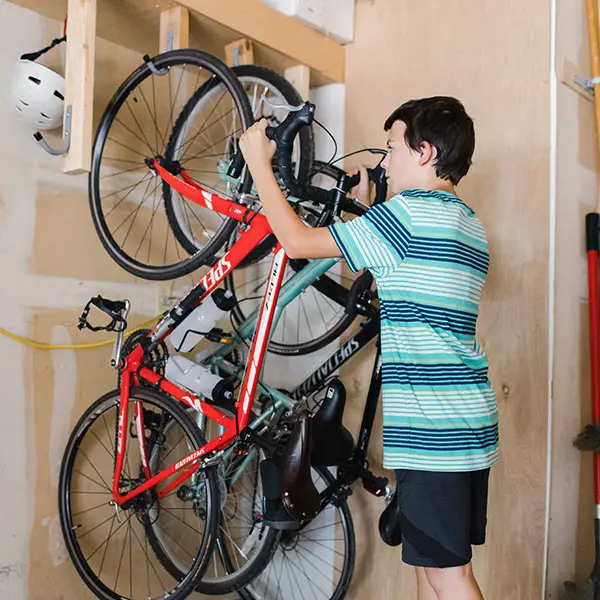 Easy And Diy Bike Rack House, Diy Bike Rack For Garage Floor