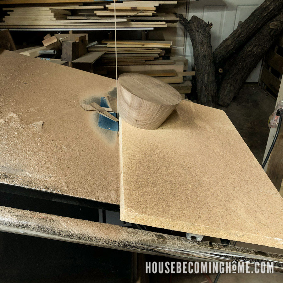 Cutting A Tapered Wooden Cylinder