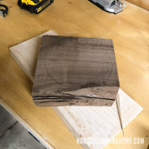 Walnut Scrap to Make a Tapered Wooden Cake Stand Base