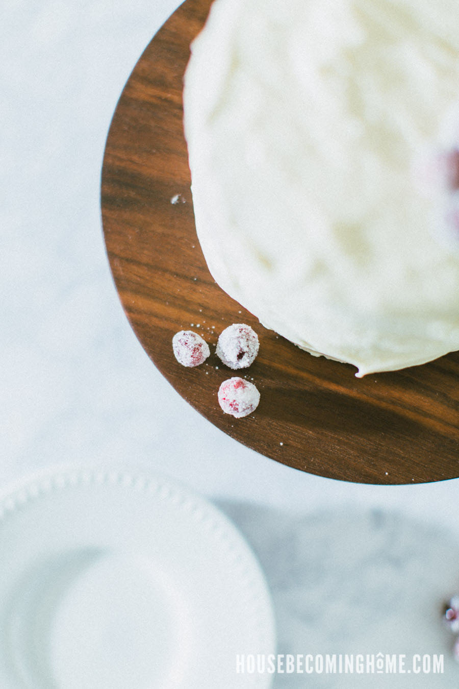 Wooden Cake Stand Top View