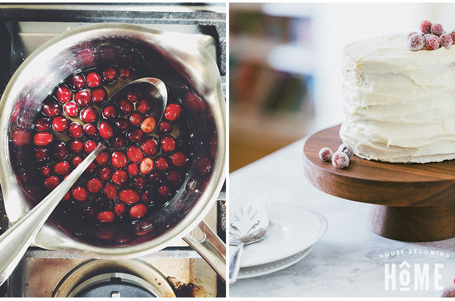 Cranberry Cake with Sugared Cranberries