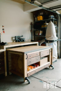 Assembly Table Storage Under Workbench Moved