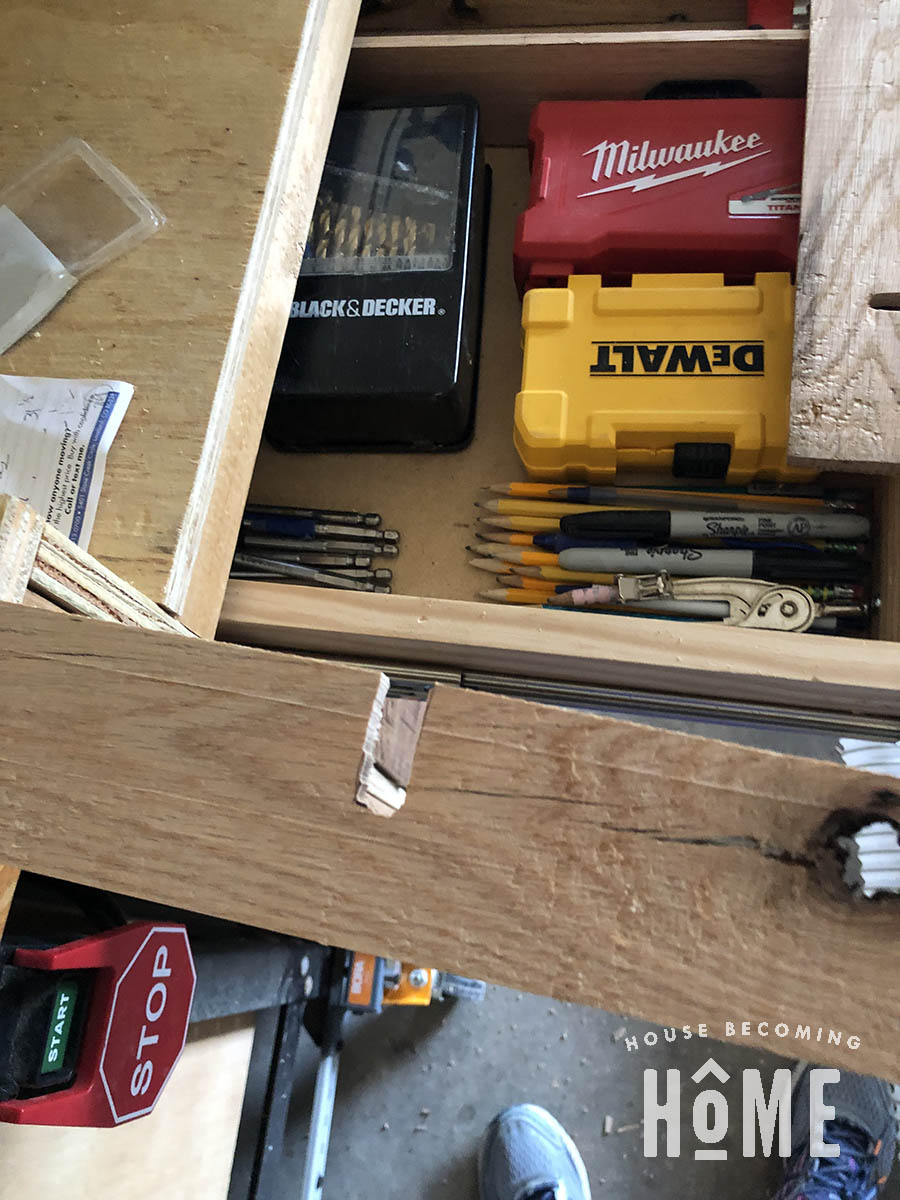 Making Drawer Organizers for Garage Workshop