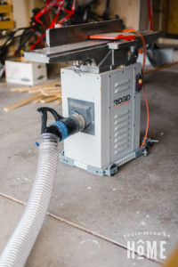 Portable Dust Collection Dust Right Handle on Jointer
