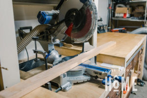 Recessed Miter Saw for Level Cuts