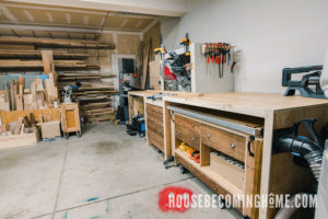 Woodworking Garage Workshop Large Miter Station