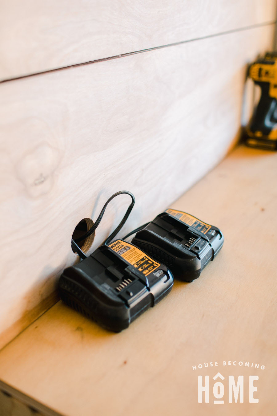 Garage Workshop Battery Charging Area