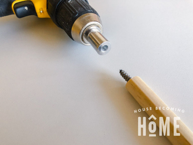 Adding a Two Sided Screw to a Dowel House Home