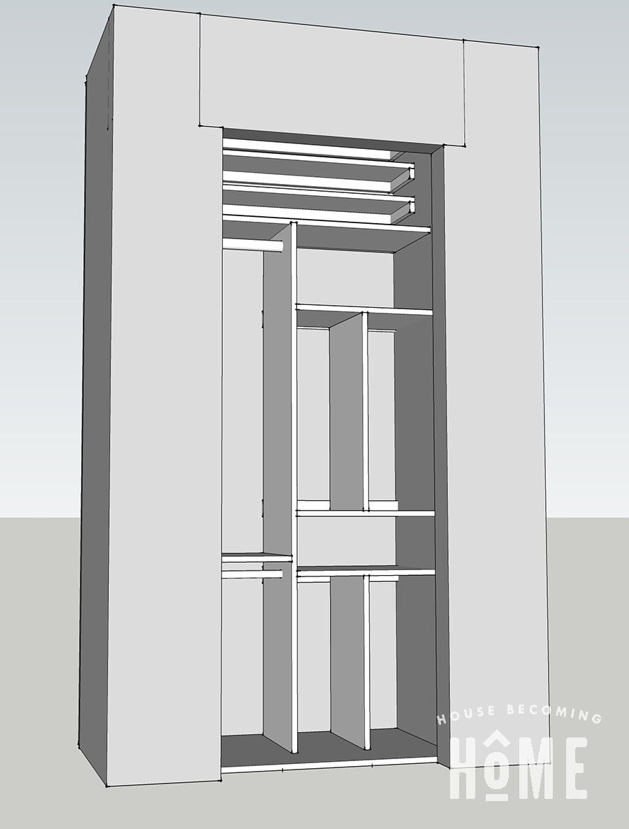 Closet Organization Sketch