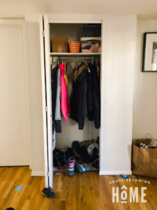 Coat Closet Before DIY Reorganization-100