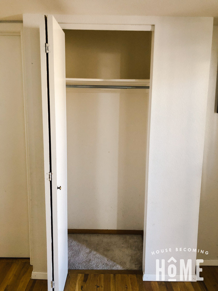 Empty Coat Closet Before Reorganization