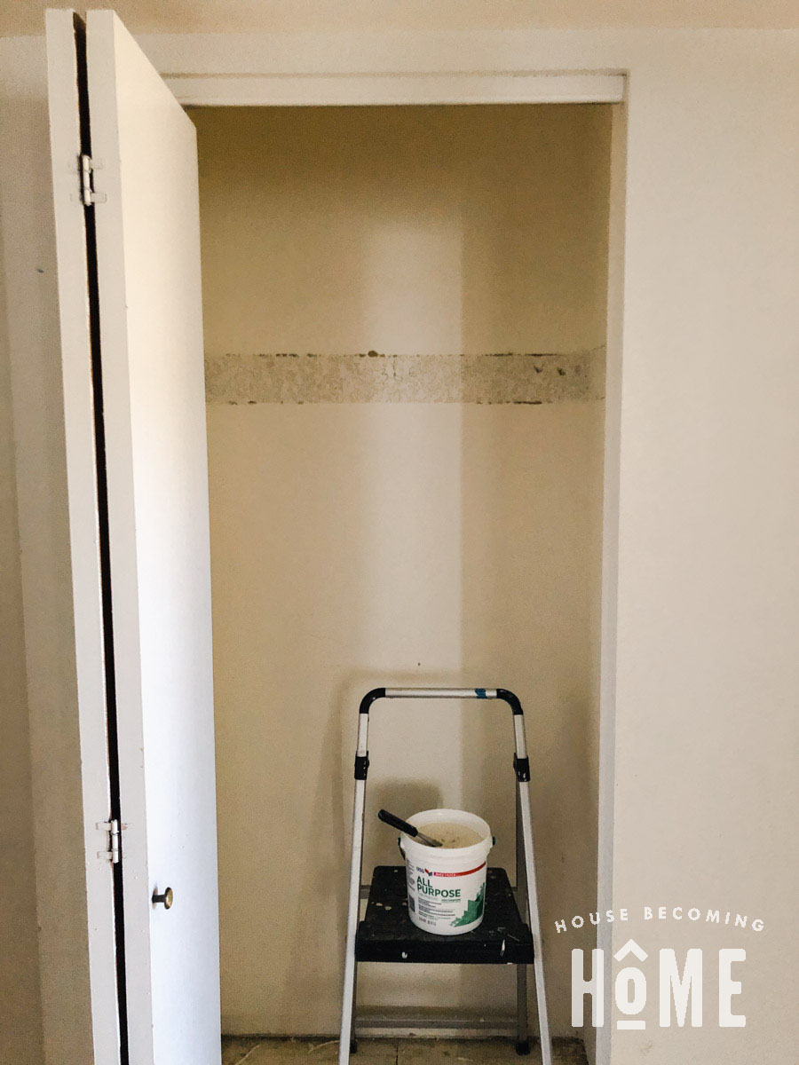 Filling Holes in Entry Way Coat Closet