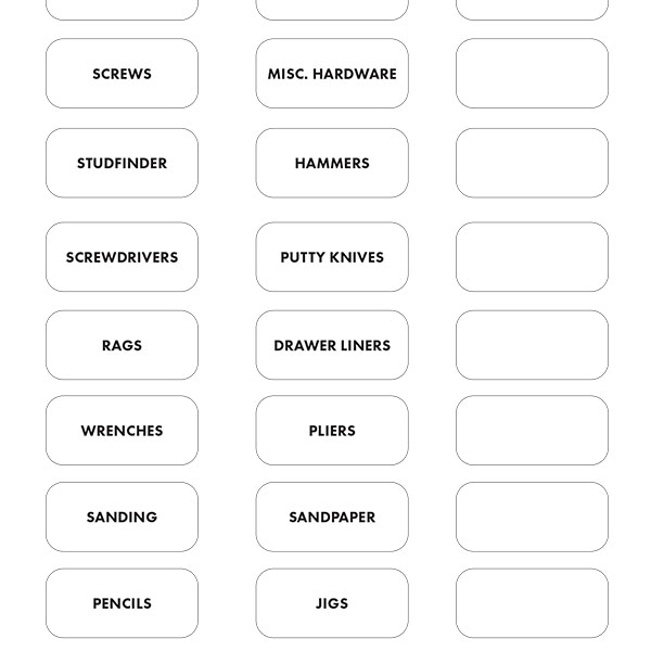 Garage Organization Printable Labels House Becoming Home