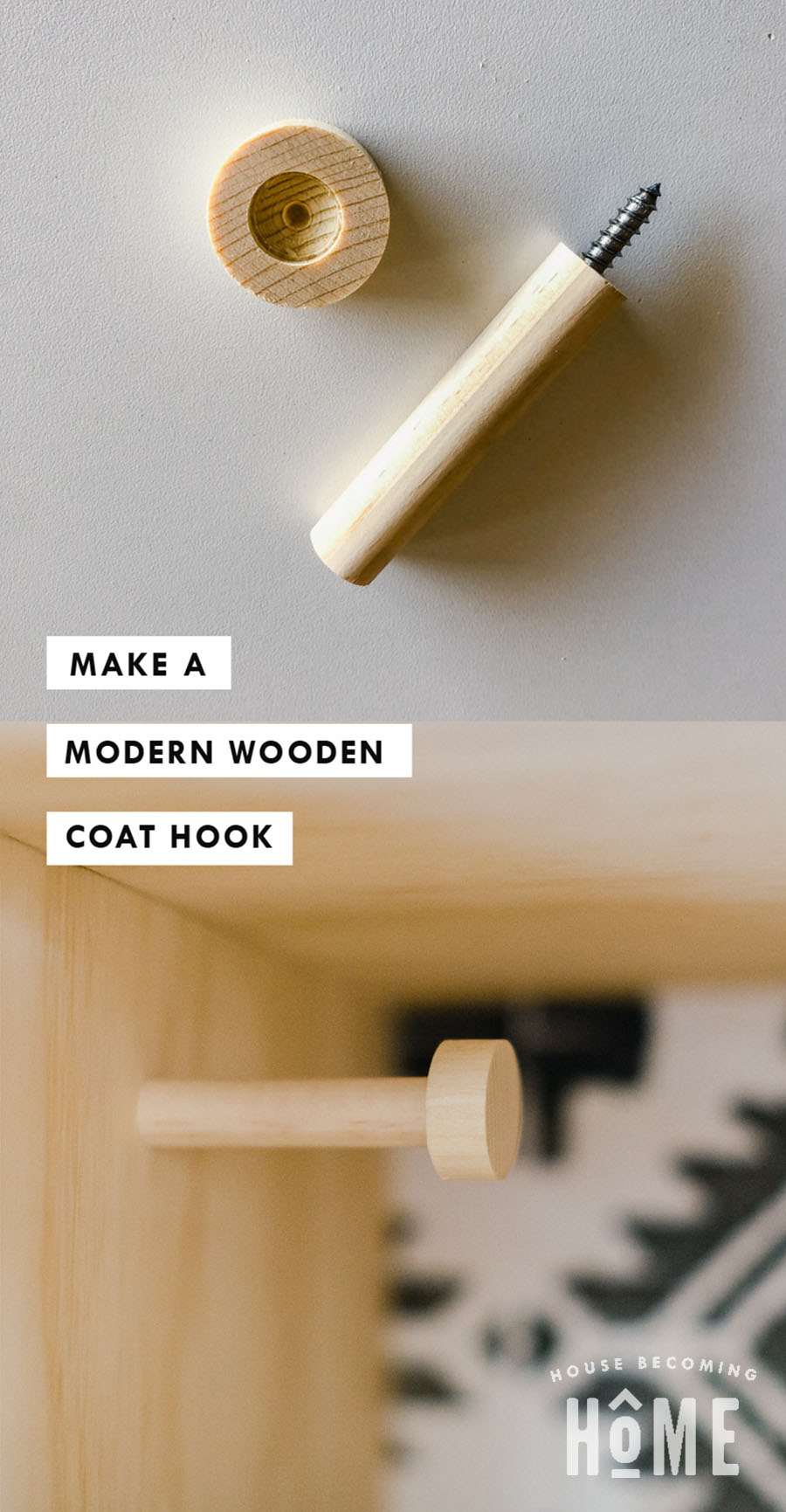 Dowel best sale coat hooks