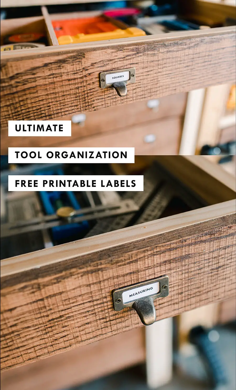 Miter Station Drawers Free Labels for Tools Workshop
