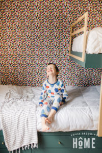 DIY Fabric Feature Wall in Kids Bedroom