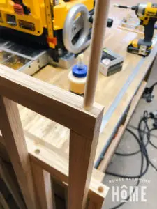 Dowel to Hide Screw in Rails for Bunk Bed