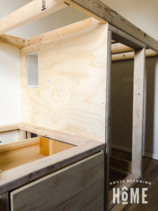 Plywood Panel Sides DIY Offset Bunk Beds