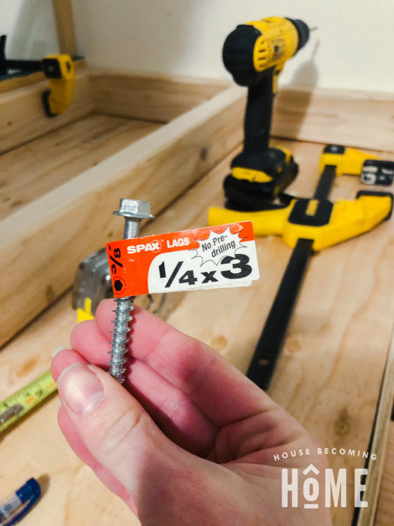 Screw to Attach DIY Bunk Bed Guard Rail to End House Home