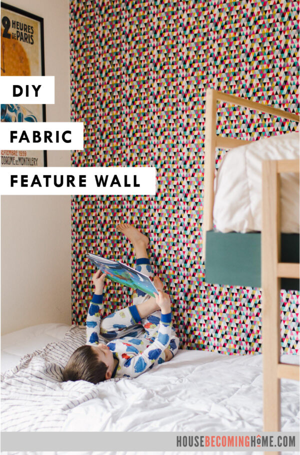 Temporary Wall Covering with Fabric House Home