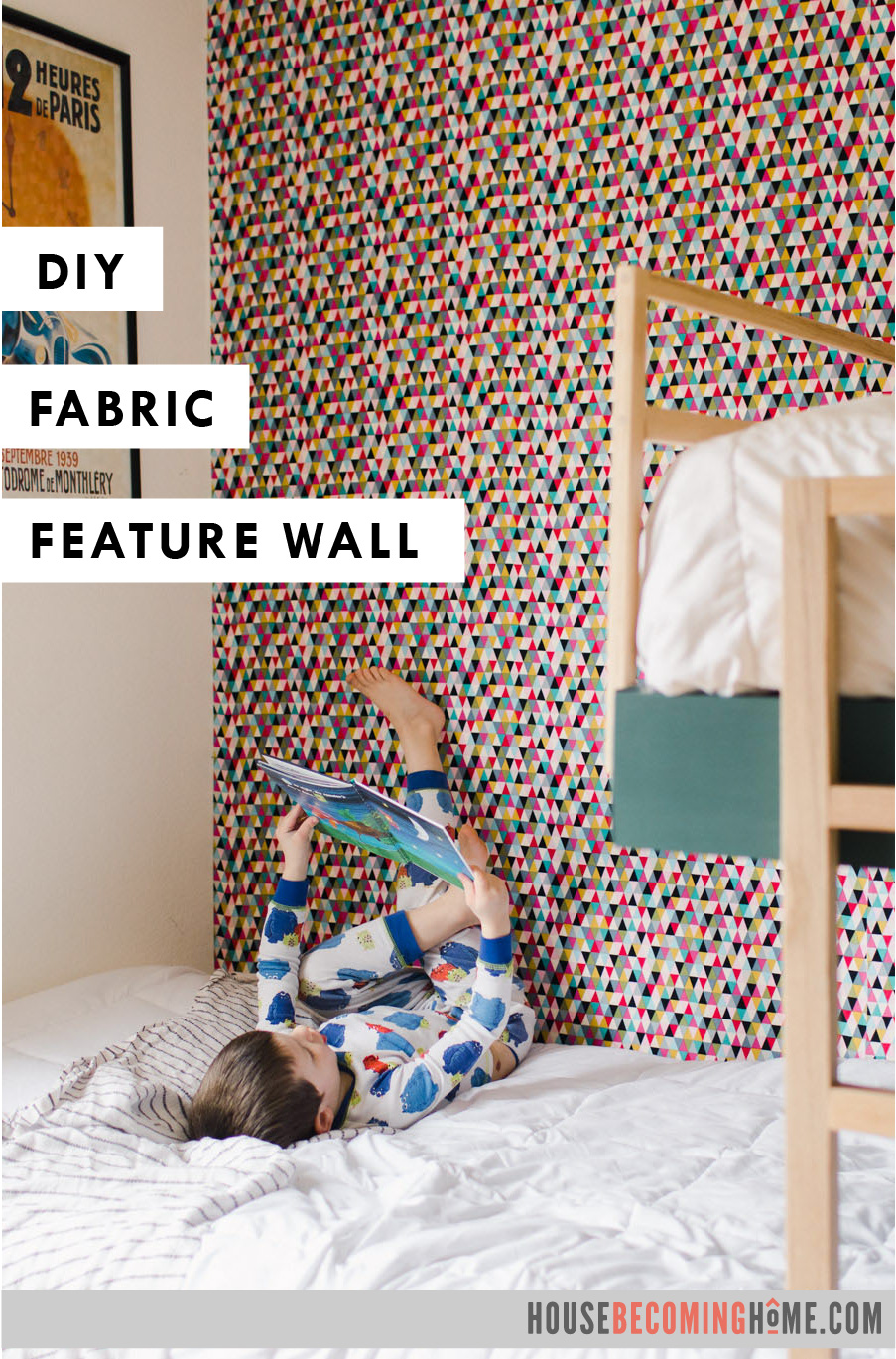 Wallflowers (aka: How To Cover A Wall With Fabric)