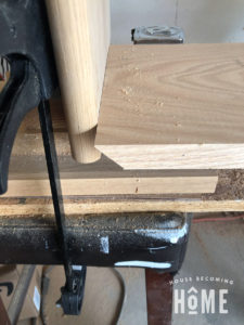 Bevel Cut for Nightstand Top Stopblock for Accuracy