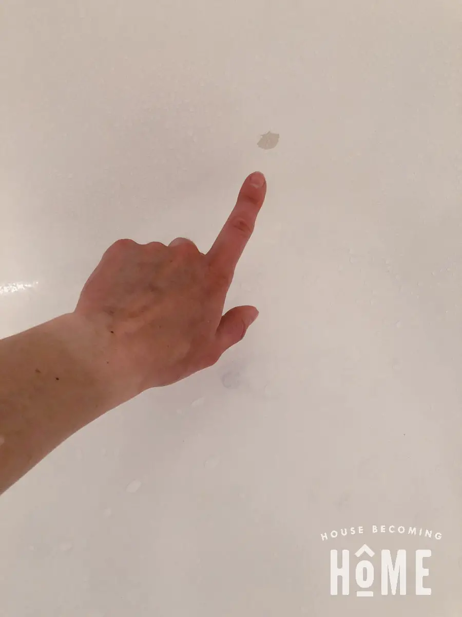 Chip in Painted Bathtub After One Year