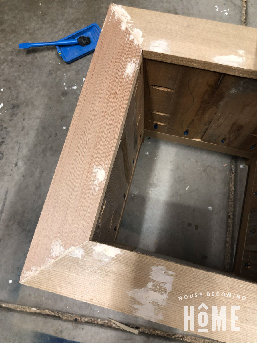 Attach Top Trim to Chippendale Planter with Nails