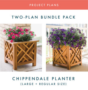 Chippendale Planter Plans Bundle Pack
