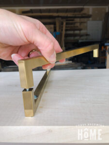 Attach Brass Pull to Brass Pull to Make Legs