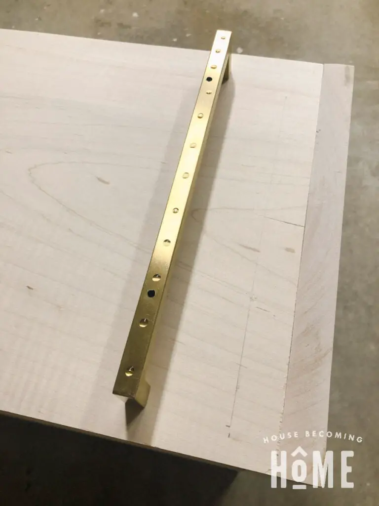 Attaching Brass Legs to Bookcase