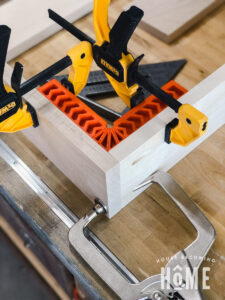 Construct Bookcase Drawer with Clamps