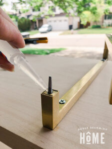 How to Make Brass Legs from Brass Pulls Using CA Glue