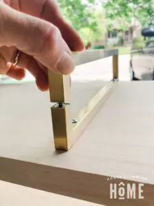 How to Make Brass Legs from Brass Pulls Using Sanded Screw-2