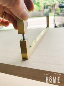 How to Make Brass Legs from Brass Pulls Using Sanded Screw