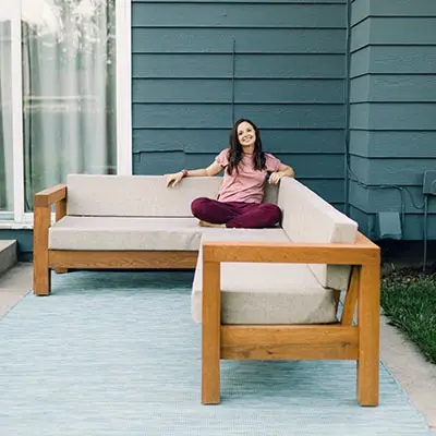 Build A Modern Outdoor L Couch
