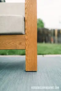 Feet Levelers on Outdoor Couch