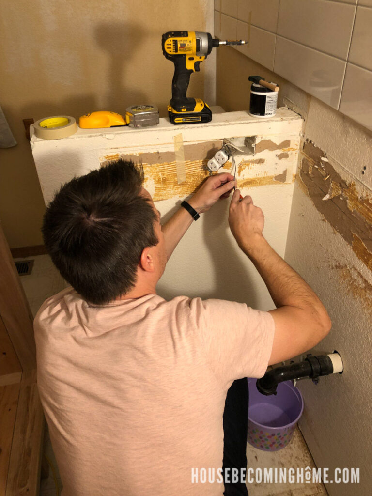 Add Outlet for Pullout Hair Dryer Drawer