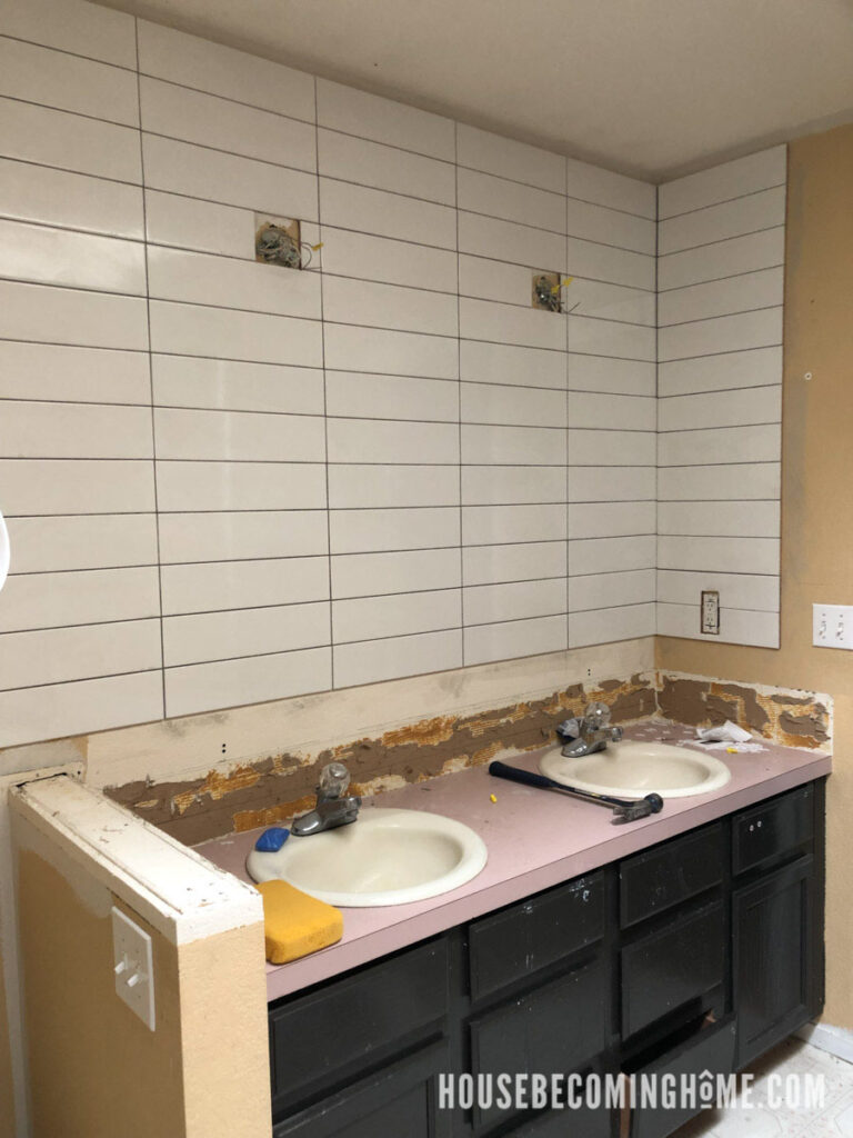 Full Wall Tile Bathroom Installation