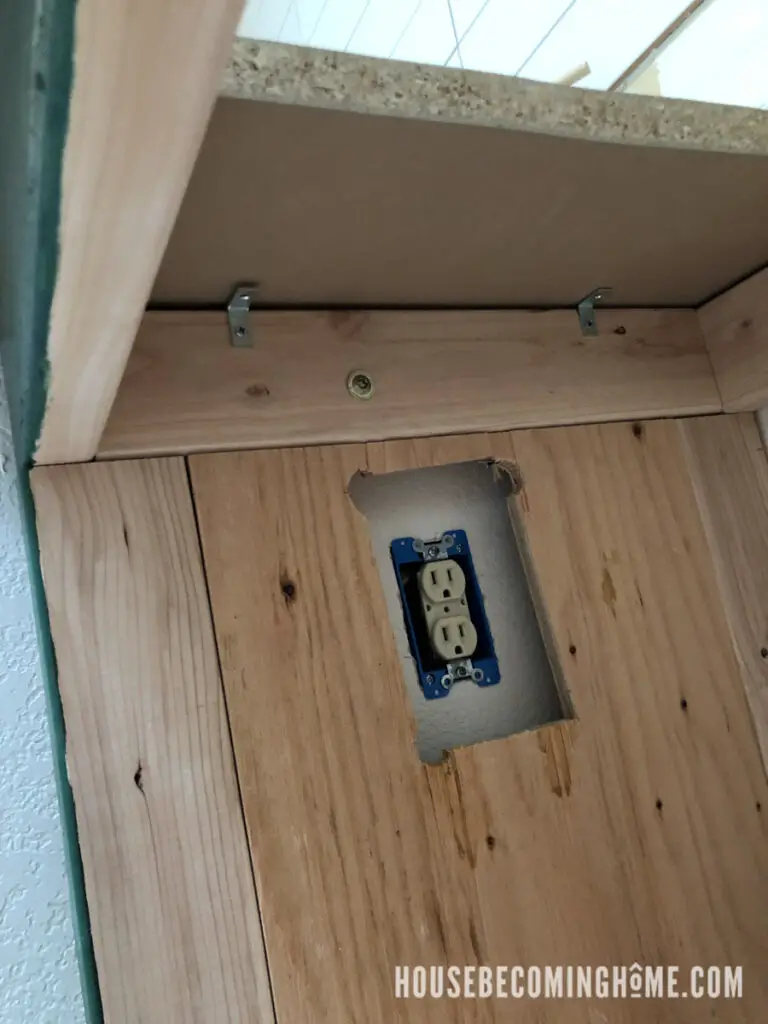 Inside Cabinet Outlet for Pullout Hair Dryer Drawer