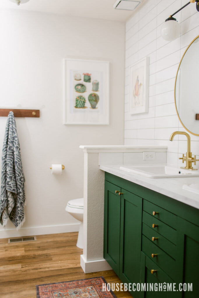 Master Bathroom Green DIY Vanity